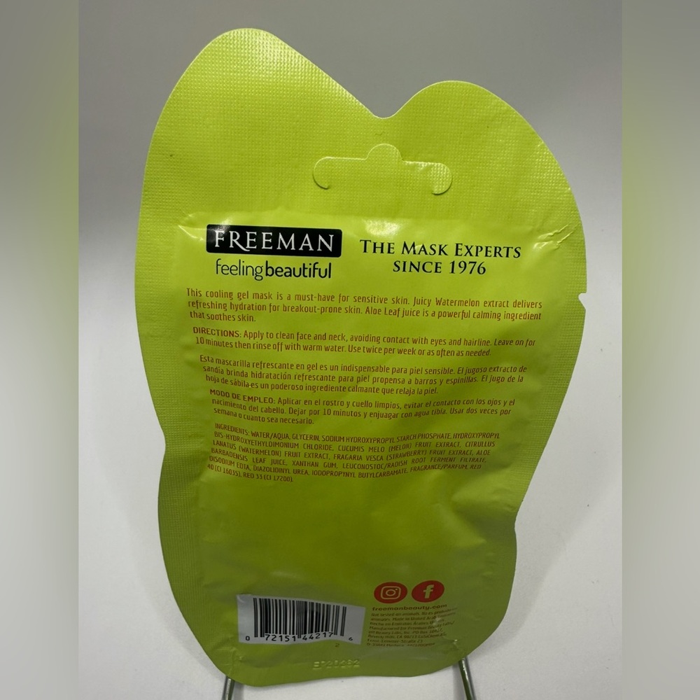 Freeman Skincare Facial Masks, Set of Three, Gel Mask, Clay Mask, Peel- Off Mask - Picture 7 of 7